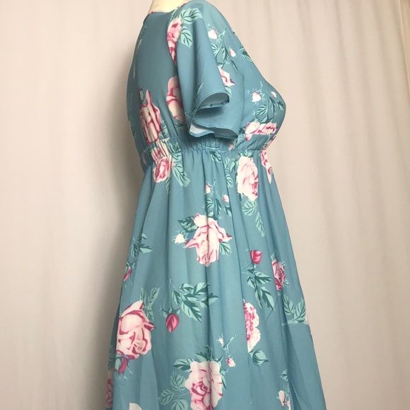 🌻 3/25 🌻 Lowcut Maternity Boho Floral Dress NWOT - Picture 5 of 6